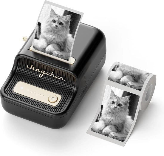 Etichettatrice - Stampante Etichette - Stampante Bluetooth - Etichettatrice con Etichetta Bluetooth - Etichetta Rullata - Etichette - Inclusa Rullata Etichette