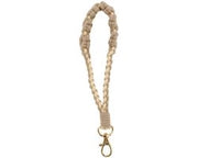 Manicotto per le chiavi stile bohemien - Manicotto per le chiavi in macramé - Manicotto per le chiavi con fiori - Manicotto per le chiavi per polso - Sostenibile - Filo di cotone - Manicotto per le chiavi con anello