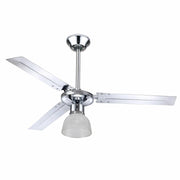 Ventilatore a soffitto zephir con telecomando e luce 3 pale 122 cm