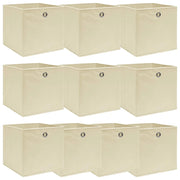 Scatole 10 pz Crema 32x32x32 cm in Tessuto cod mxl 52336