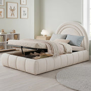 Letto imbottito per bambini 90x200 cm con contenitore e rete a doghe