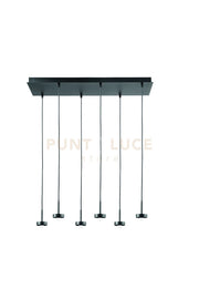 BASE RETTANGOLARE PER SOSPENSIONE EKOS 6 LUCI RETTANGOLARE A LED 3000K 2639LM 36W