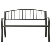 Panca da Giardino Grigia 120 cm Acciaio 319581