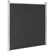 Pannello di Recinzione in WPC 180x186 cm Nero 148972