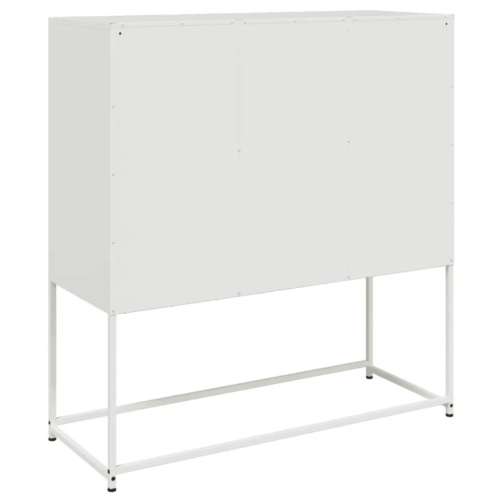 Credenza Bianca 100,5x39x107 cm in Acciaio 846595