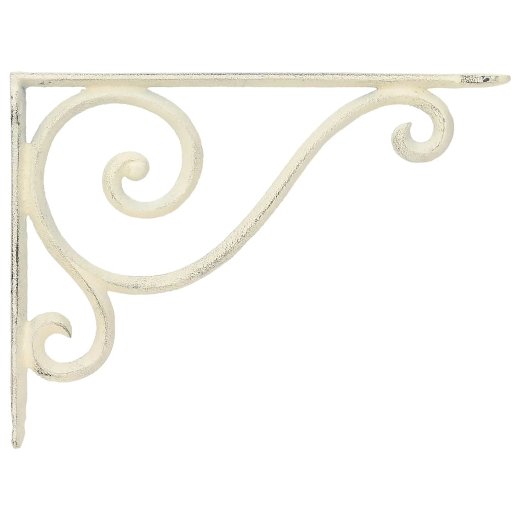 Supporti per mensole da parete 12 pz Bianco Antico 42038864