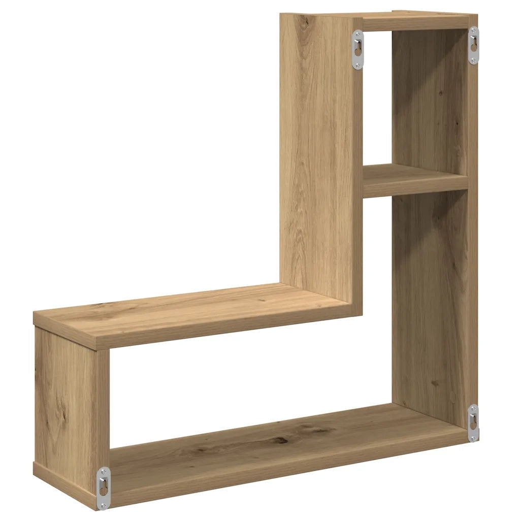 Mensole Parete a Cubo 2 pz Artigianale 50x15x50 cm Truciolato 856605