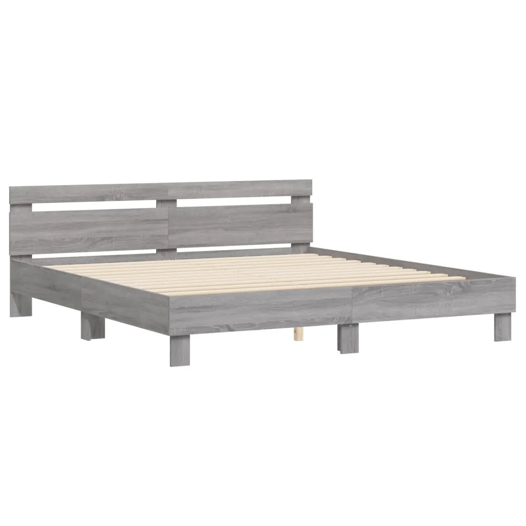 Giroletto Testiera Grigio Sonoma 180x200 cm Legno Multistrato 3207404