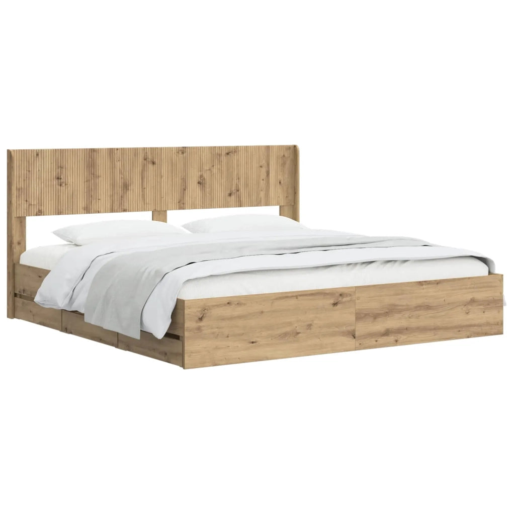 Struttura del letto con stoccaggio e testata Artisan Oak 3445826