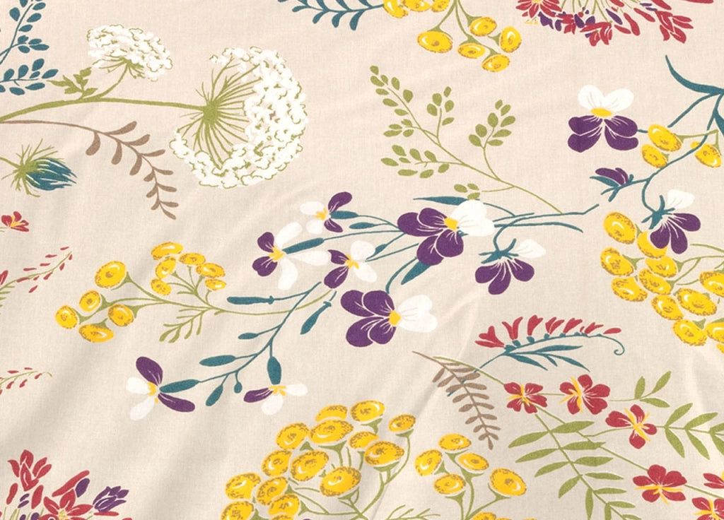 Completo Lenzuola Letto 100% Cotone Disegno Fiori Flower Garden RP Made In Italy - Piazza E Mezza - Fiori