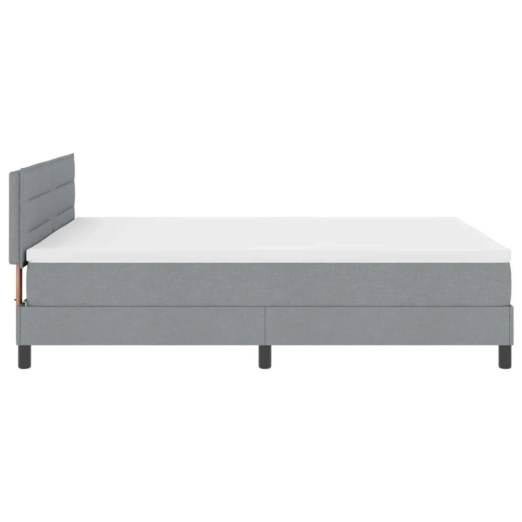 Letto a molle con materasso Grigio chiaro 160 x 200 cm Tessuto 3342142