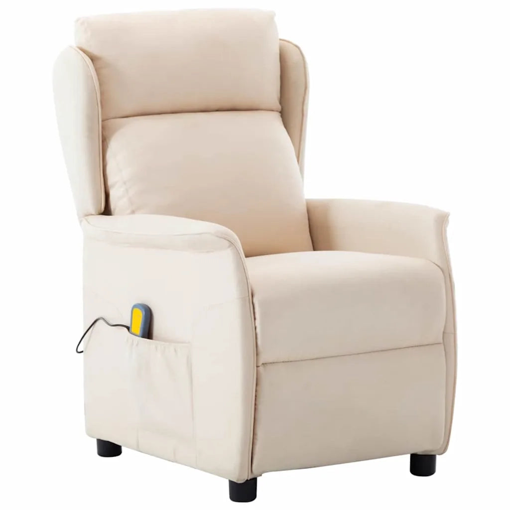 Poltrona | Sedia da massaggio Crema 93.5 x 67.5 x 101.5 cm Tessuto