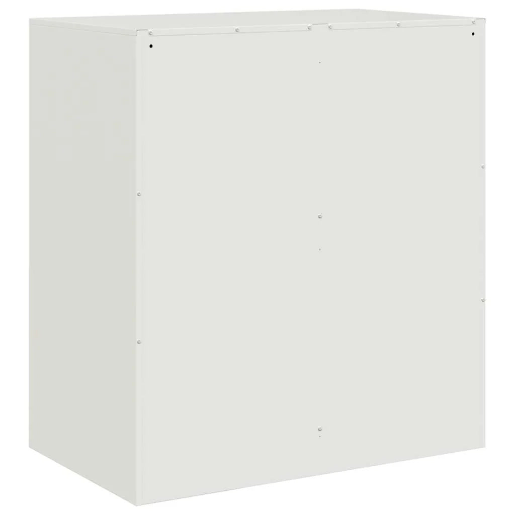 Buffet credenza cassettiera armadio mobile contenitore organizer per cucina soggiorno salotto 67 x 39 x 73 cm acciaio bianco 02_0030387