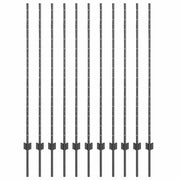 Palo della recinzione 11 pz Grigio 140 cm Acciaio CFW3365561