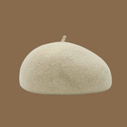 Cappello invernale per donne, cappello a otto facce in lana grezza calda e liscia, cappello a forma di berretto per pittori in lana grezza calda e liscia
