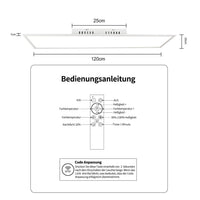 ZMH Lampada da soffitto LED di design da 120 cm con dimmer e telecomando per illuminazione interna
