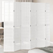 Divisorio Ambienti | Divider per stanze | Paravento 6Pannelli Bianco Legno Massello di Paulownia