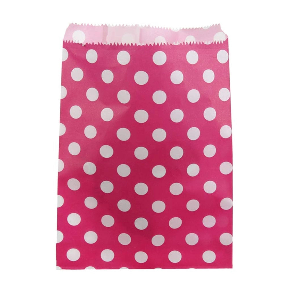 Trade Shop - 60 Sacchetti Sacchetto Busta In Carta Rosa Pois 16x13 Cm Confettata Caramelle -