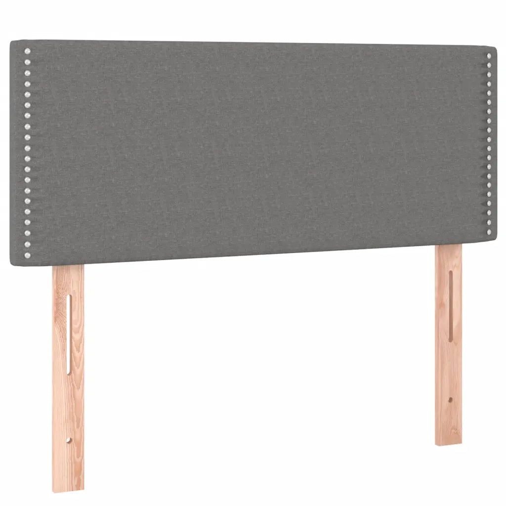 Giroletto a Molle con Materasso Grigio Scuro 120x190cm Tessuto