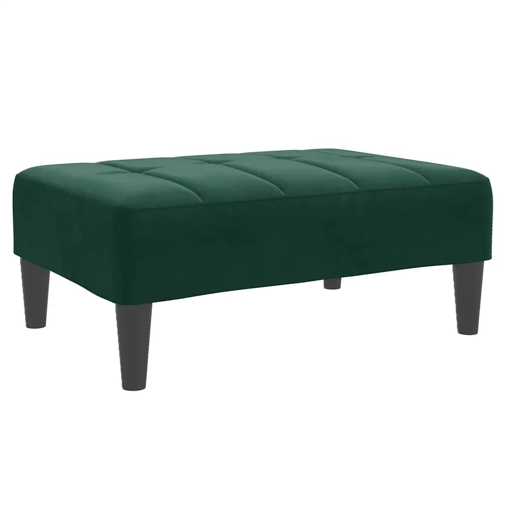 Poggiapiedi Verde Scuro 77x55x31 cm in Velluto 4007386