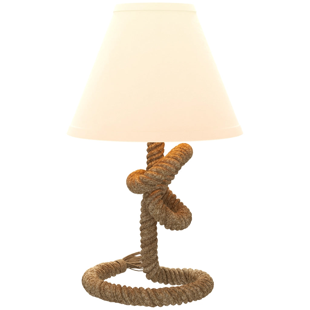 Lampada da Tavolo LED ¨C zephmum ¨C Marrone e Beige, Base Metallo, Tela Lino, ?28x45,5 cm