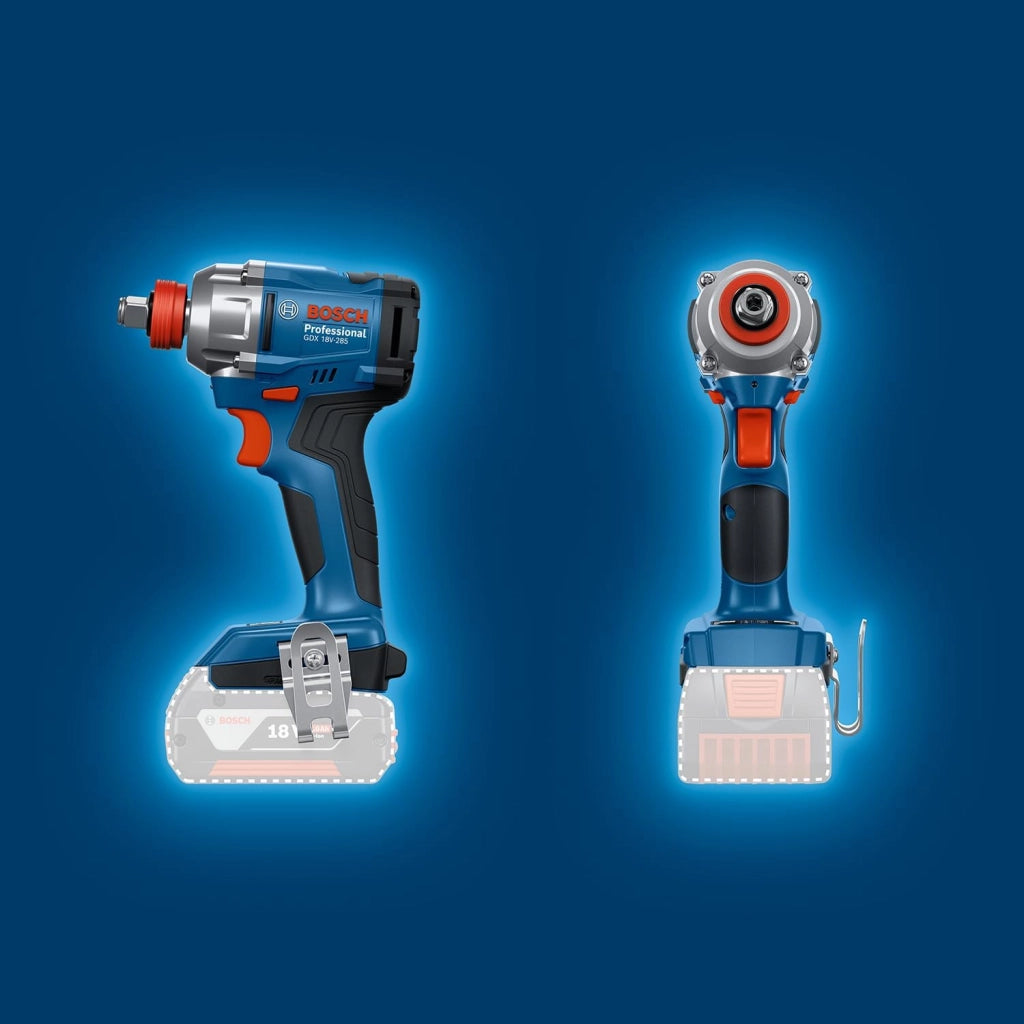 Bosch Professional 18V System Avvitatore a massa battente a batteria GDX 18V-285 (incl. 2 batterie GBA 4.0Ah, caricabatteria GAL 18V-20, L-BOXX)