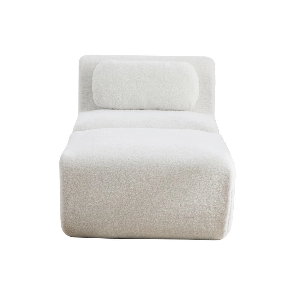 Divano Modulare in Tessuto Chenille ¨C MINIMAL ¨C Avorio, Morbido, Antiscivolo