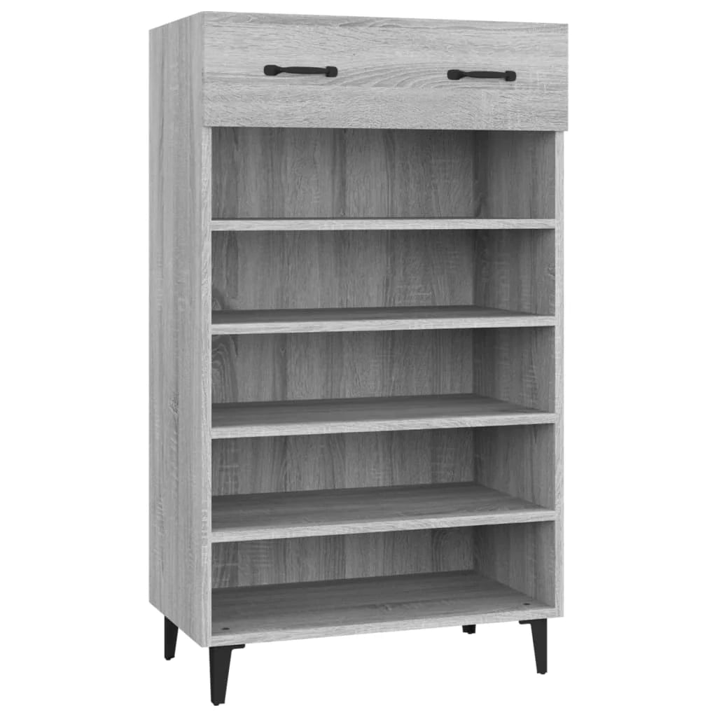 Scarpiera mobile contenitore per scarpe mobile per ingresso/corridoio/soggiorno design Sonoma 60 x 35 x 105 cm legno ingegnerizzato grigio 02_0022081