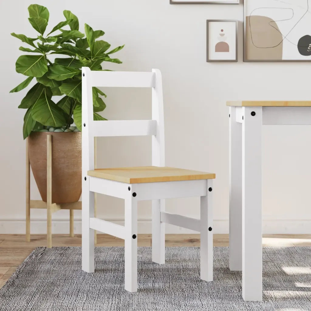 Sedie da Pranzo 2 pz | Sedie da cucina PANAMA 105x30x45 cm Legno Massello Pino