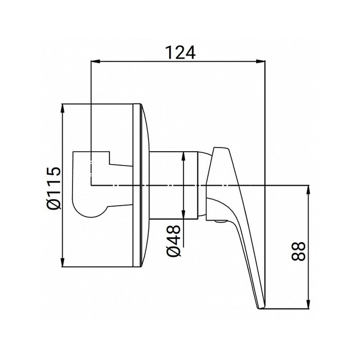 Miscelatore Incasso Doccia Serie Linda Cromato