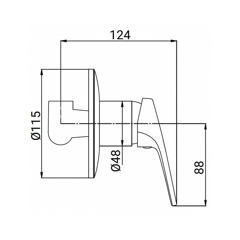 Miscelatore Incasso Doccia Serie Linda Cromato