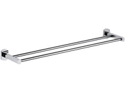 Portasalviette da muro doppio 60 cm con supporti cromati - serie forma