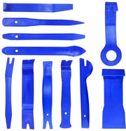 Set di strumenti per rimozione della tappezzeria dell'abitacolo, strumenti per smontaggio del rivestimento del cruscotto, strumenti per smontaggio di radio e impianto audio (blu)