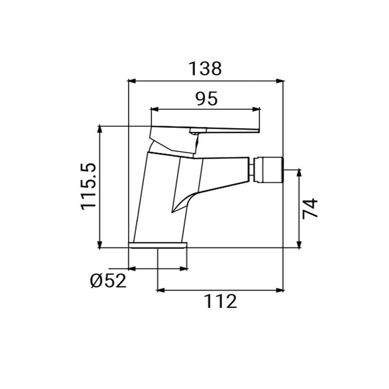 Miscelatore Bidet Serie Baron Cromato