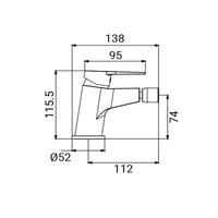 Miscelatore Bidet Serie Baron Cromato