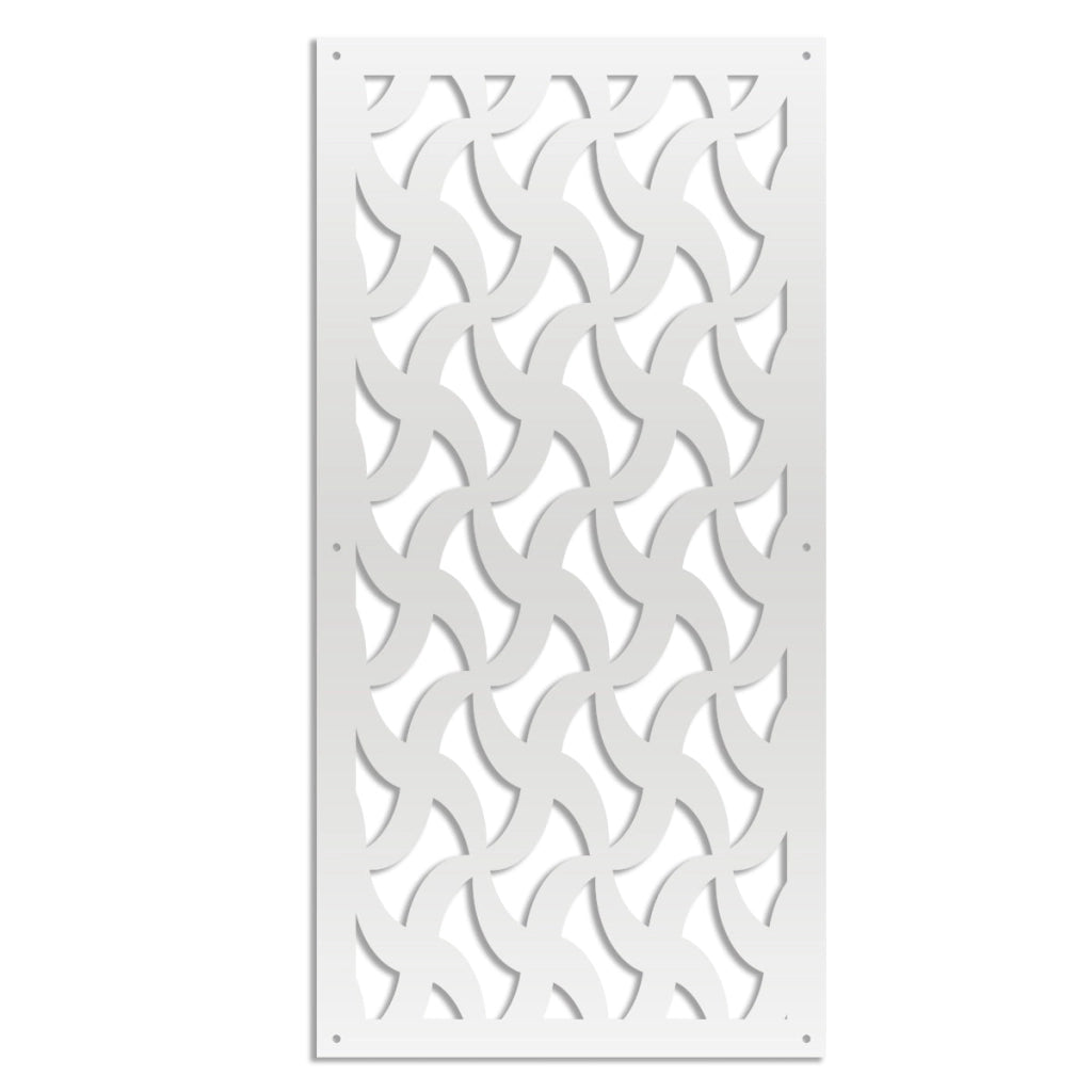 NINJA - Pannello in PVC traforato - Parasole Misura: 98x198 cm, Colore: bianco