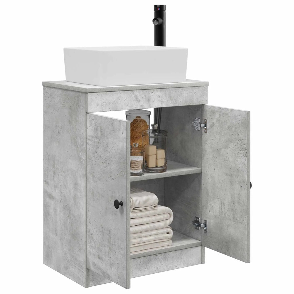 Mobile da bagno con lavabo Grigio Cemento 54 x 35 x 83 cm 890133