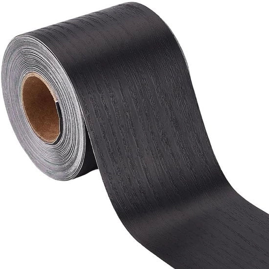 Tape autoadesivo per riparazione porte in legno - 10,94 m - PVC - Imbottito acqua - Tessuto di quercia realistico - Patch decorativo per mobili - Elemento di rivestimento per parete - 5,3 cm di larghezza