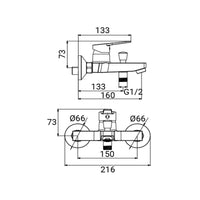 Miscelatore Vasca Serie Baron Cromato