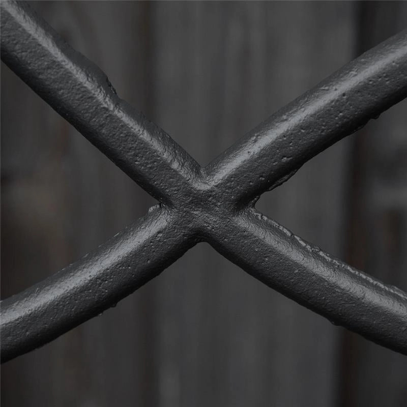 PANCHINA DA GIARDINO A 2 POSTI IN GHISA DECORATA 128 X 58.5 X 85 CM NERO