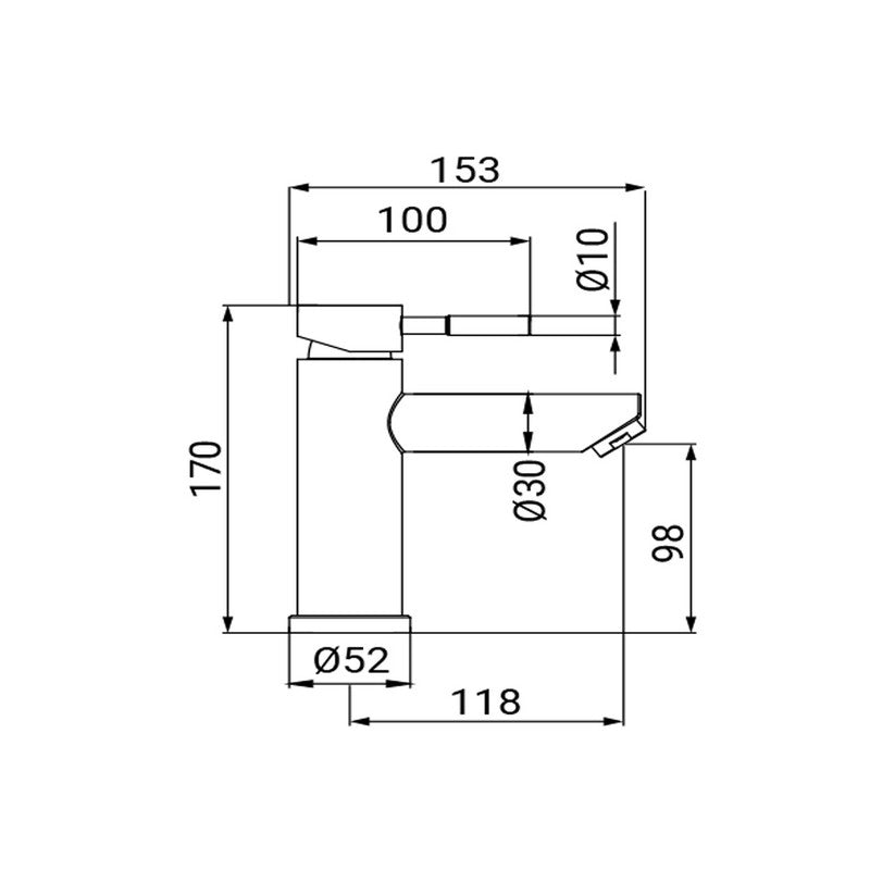 Miscelatore Lavabo Serie Delton in Acciaio con Piletta Click Clack