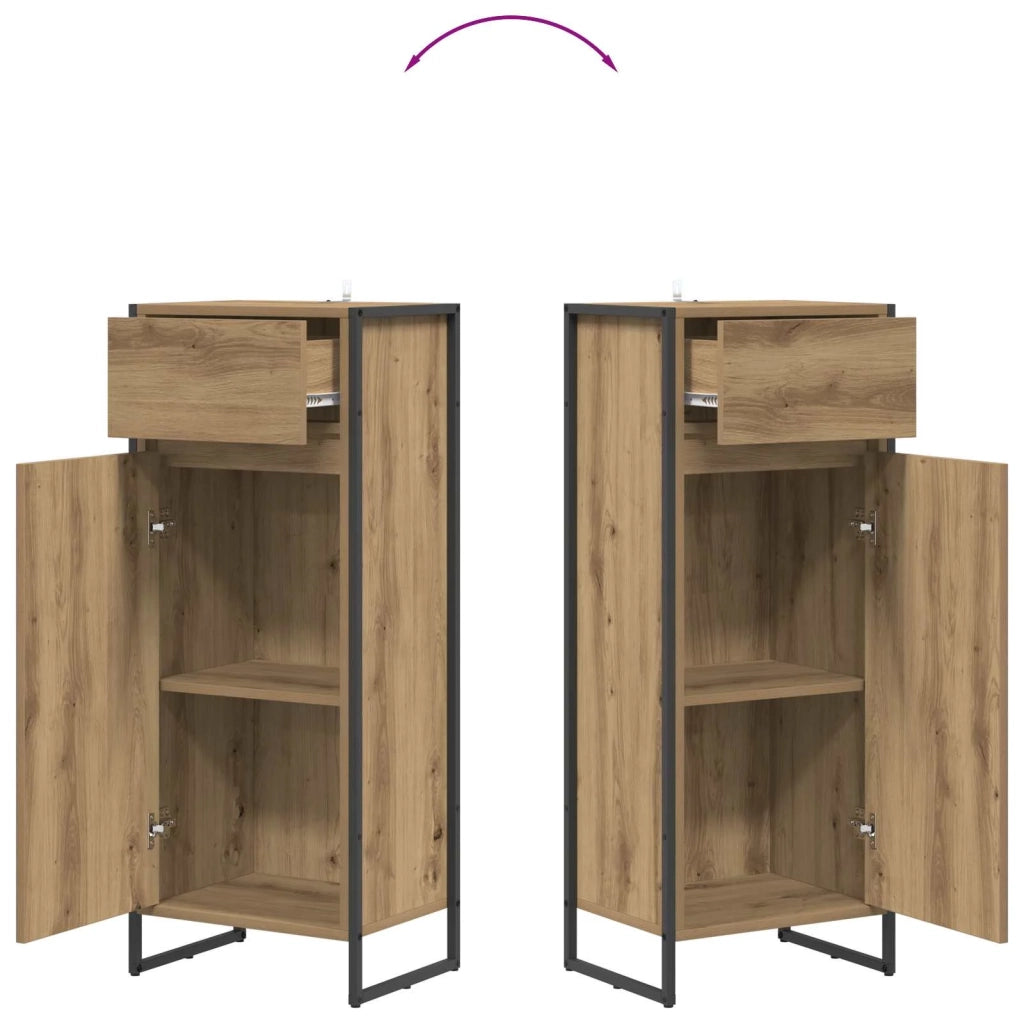 Mobile da Bagno con porta Rovere Artigianale 40 x 30 x 100 cm