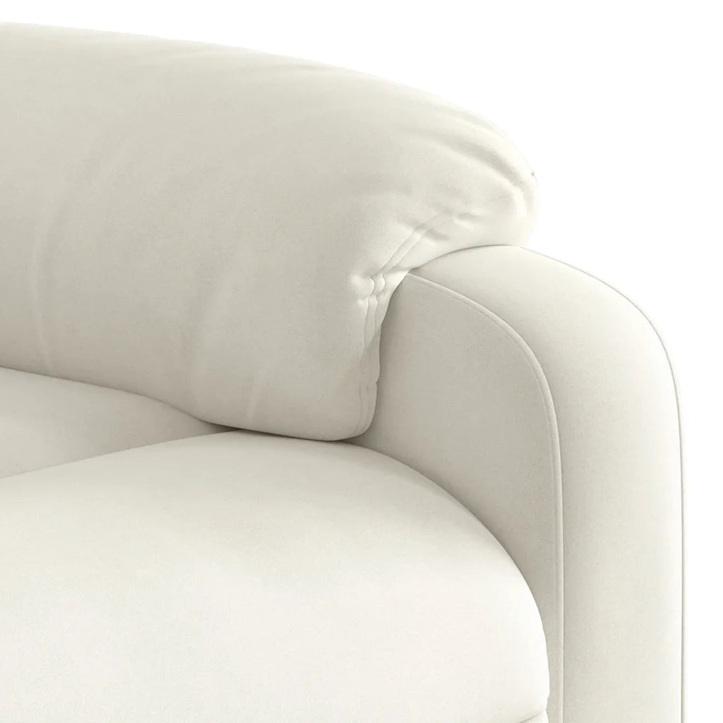 Poltrona Reclinabile Crema in Velluto 373509