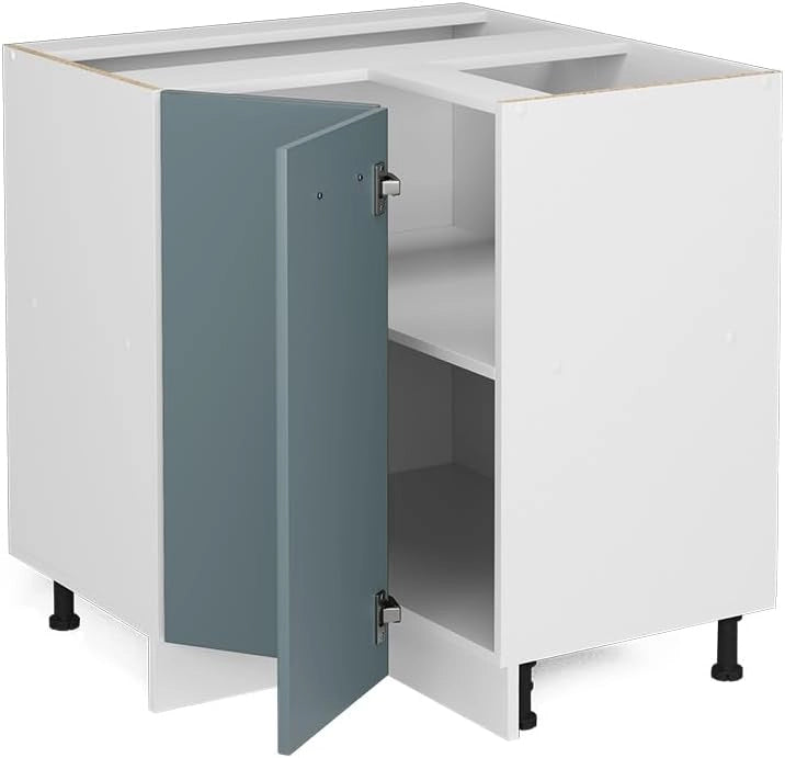 Mobile ad angolo cucina R-Line, Grigio-blu, 75.6 cm senza piano di lavoro, per la libera combinazione all'interno di sistemi cucina modulari