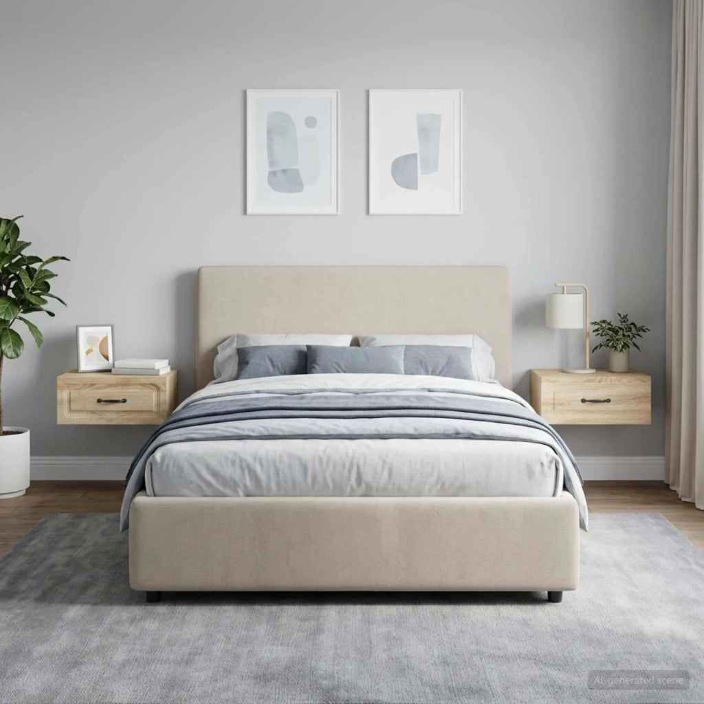 Mobiletto da notte a muro 2 pcs Rovere Sonoma 49 x 34,5 x 20 cm 899300