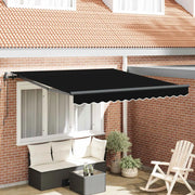 Tenda Retrattile Nero 300 x 250 cm Tessuto e Alluminio 3330039