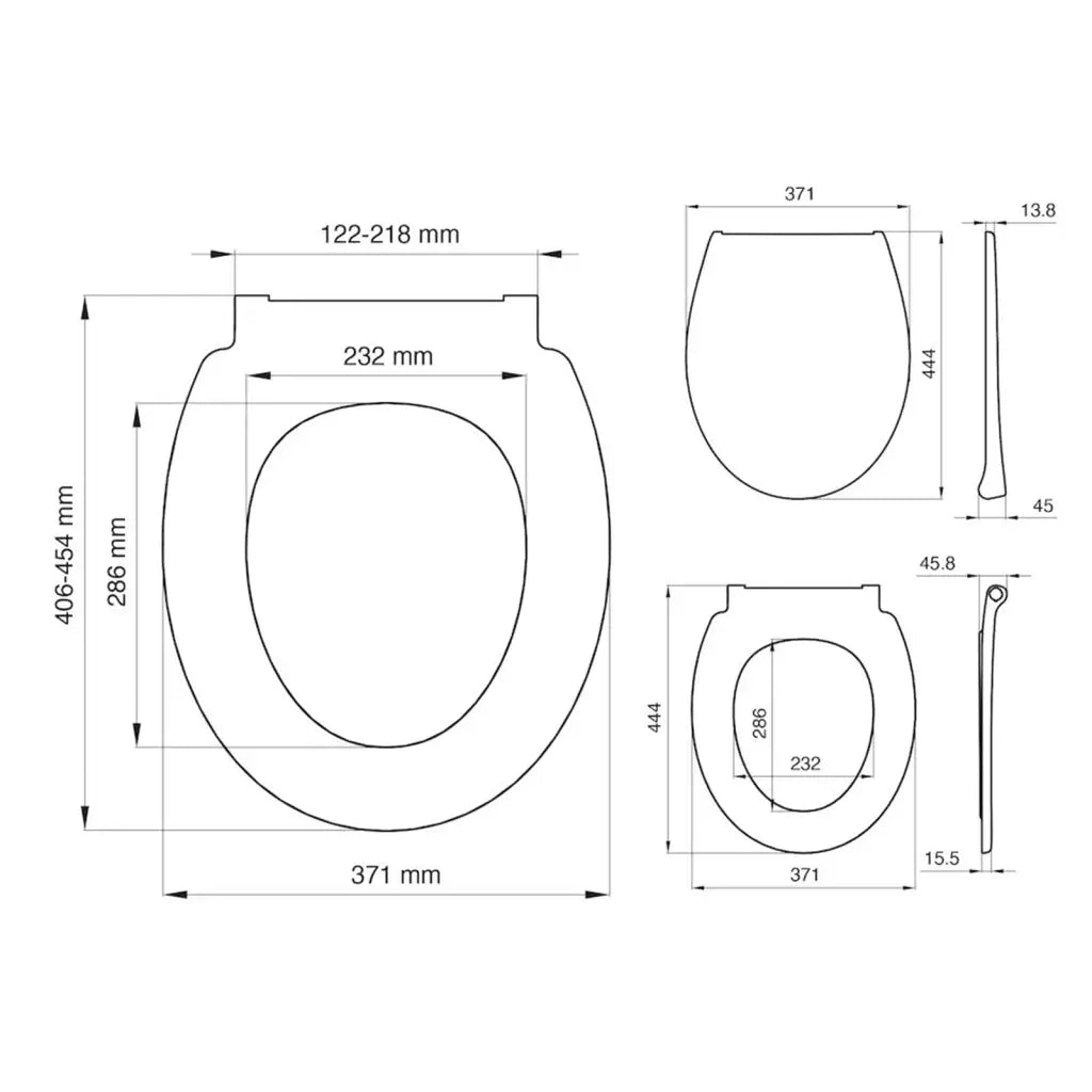Tiger Copri water coperchio WC Pasadena Termoplastica bianco 250040646 406539