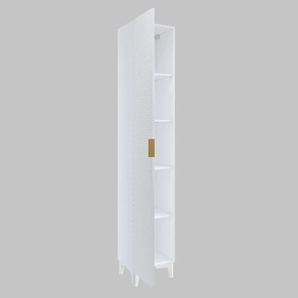 Set di 2 mobili da bagno collezione CHIC colori bianco e dorato. Mobile sotto lavabo 80cm.