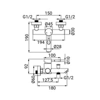 Miscelatore Vasca Serie Delton in Acciaio