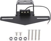 Sostegno targhino con luce LED - Sostegno targhino motociclo - Sostegno targhino pattino - Viti per targhino - Resistente agli urti - Sostenibile